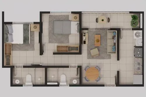 Imagem Apartamento com 2 Quartos à Venda, 57 m² em Vinhais - São Luís