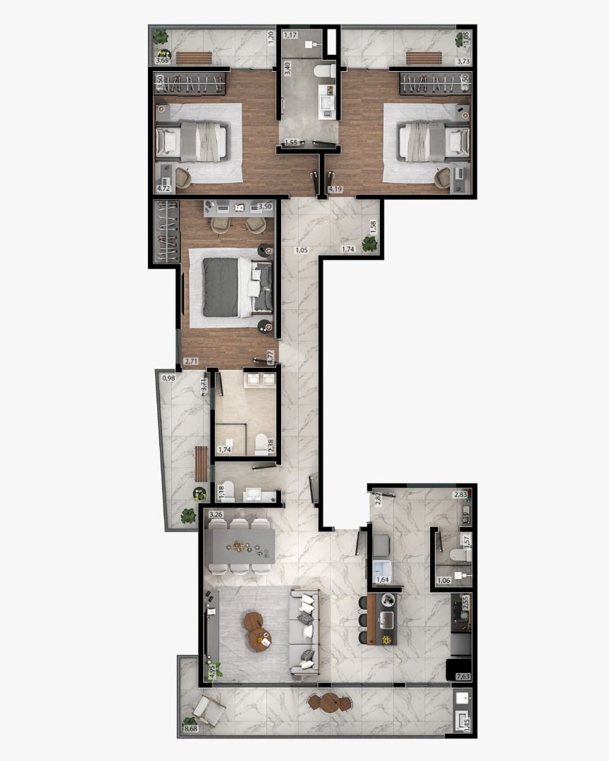 Imagem Apartamento com 3 Quartos à Venda, 152 m² em Aeroporto - Juiz de Fora