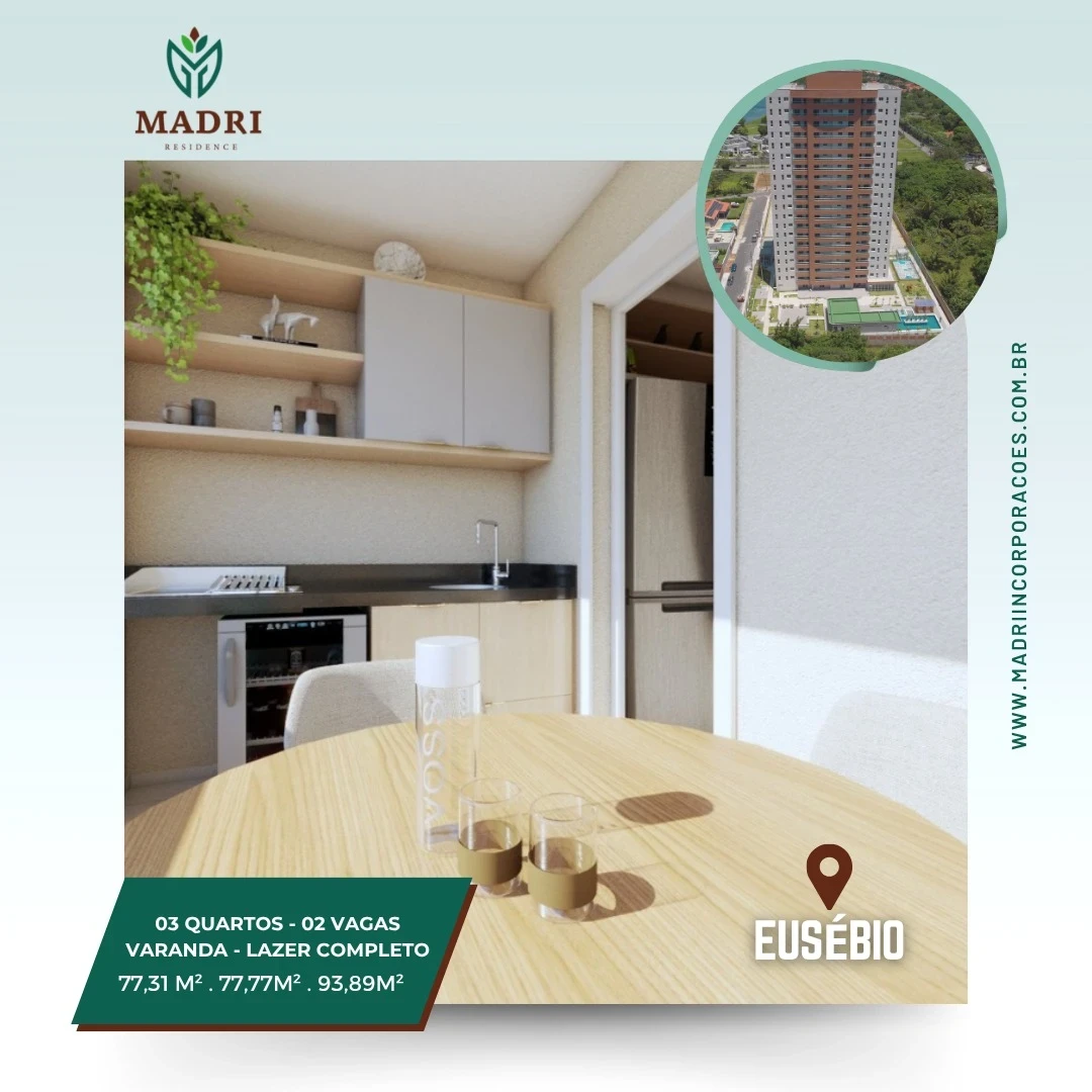 Foto do imóvel: Apartamento com 3 Quartos à Venda, 77 m² em Centro - Eusébio