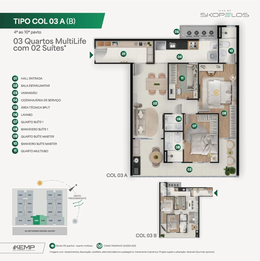Imagem Apartamento com 2 Quartos à Venda, 59 m² em Praia de Itaparica - Vila Velha Imagem Apartamento com 2 Quartos à Venda, 59 m² em Praia de Itaparica - Vila Velha