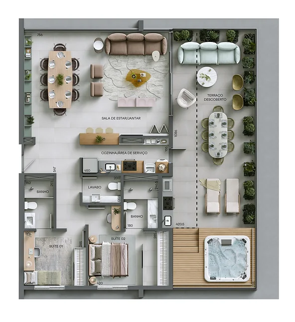 Imagem Apartamento com 2 Quartos à Venda, 168 m²em Sul (águas Claras) - Brasília