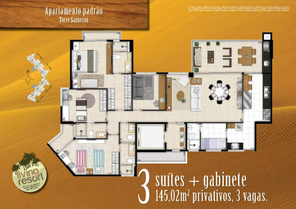 Foto do imóvel: Apartamento com 4 Quartos à Venda, 163 m² em Manuel Dias Branco - Fortaleza