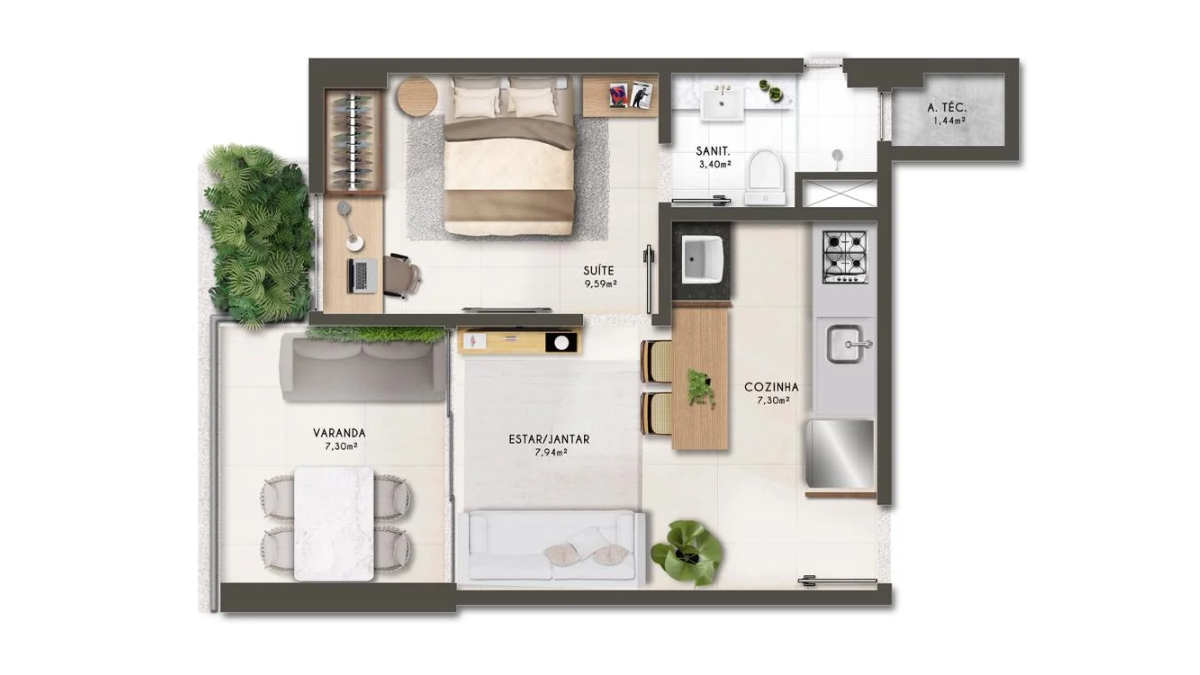 Imagem Apartamento com 1 Quarto à Venda, 38 m²em Graça - Salvador