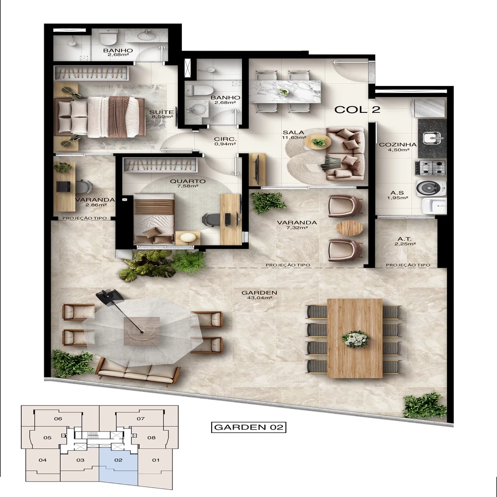 Foto do imóvel: Apartamento com 2 Quartos à Venda, 61 m² em Jockey de Itaparica - Vila Velha