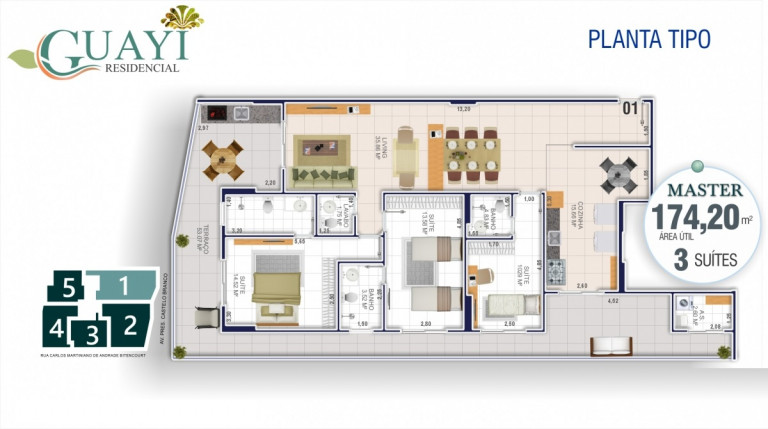 Imagem Apartamento com 3 Quartos à Venda, 173 m² em Aviação - Praia Grande