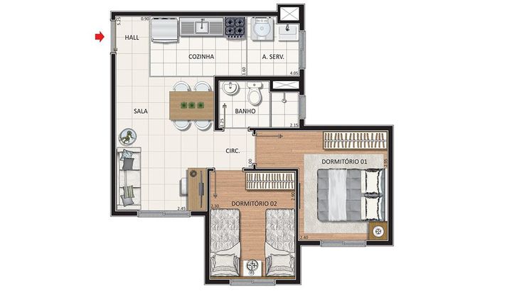 Imagem Apartamento com 2 Quartos à Venda, 40 m² em Vila Graciosa - São Paulo