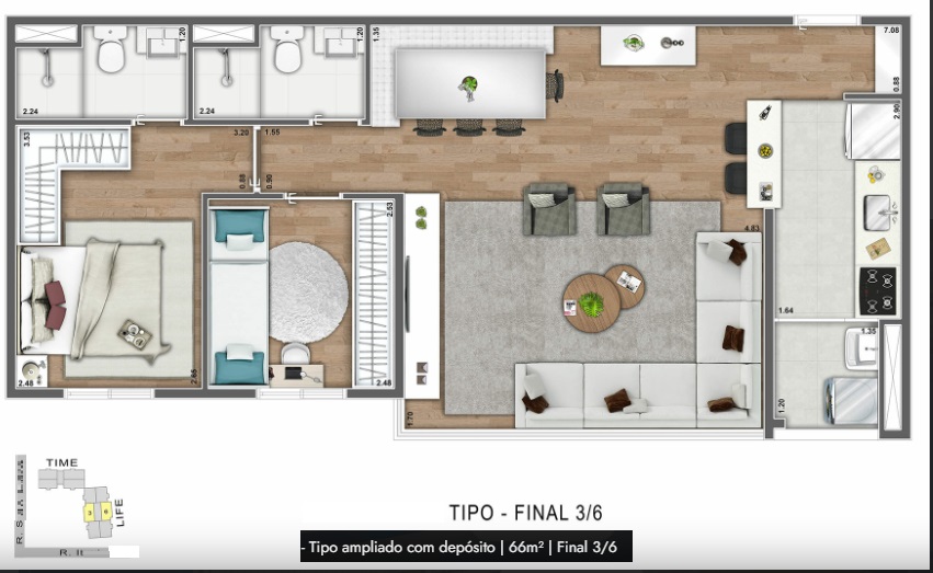 Foto do imóvel: Apartamento com 2 Quartos à Venda, 66 m² em Saúde - São Paulo
