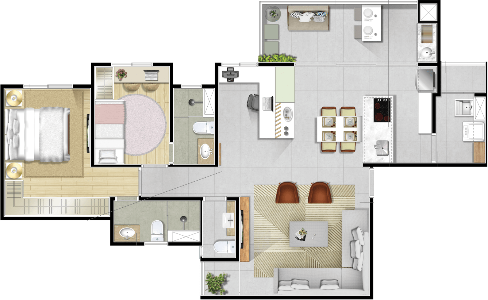 Imagem Apartamento com 2 Quartos à Venda, 92 m² em Campestre - Santo André
