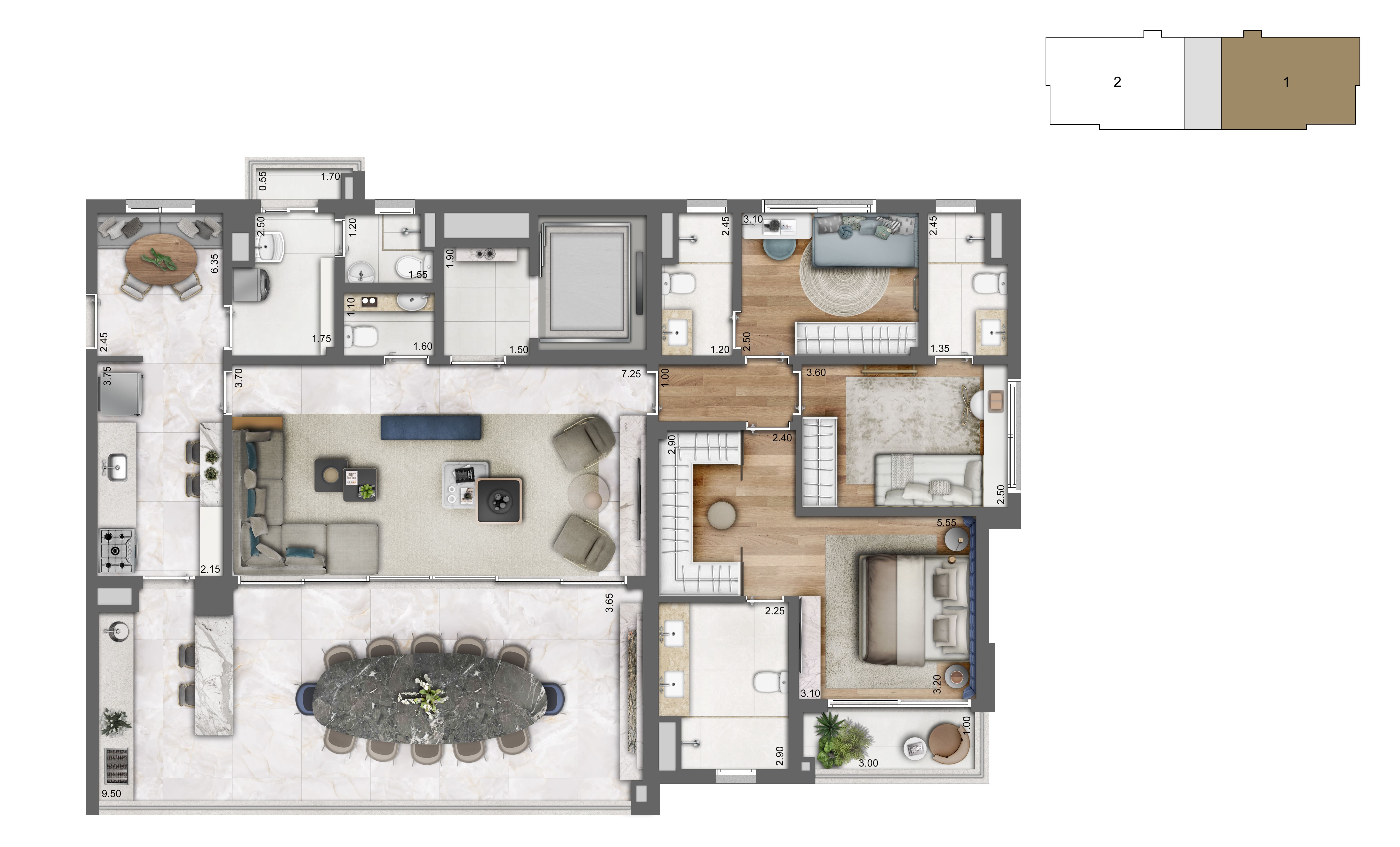 Imagem Apartamento com 3 Quartos à Venda, 166 m²em Brooklin - São Paulo