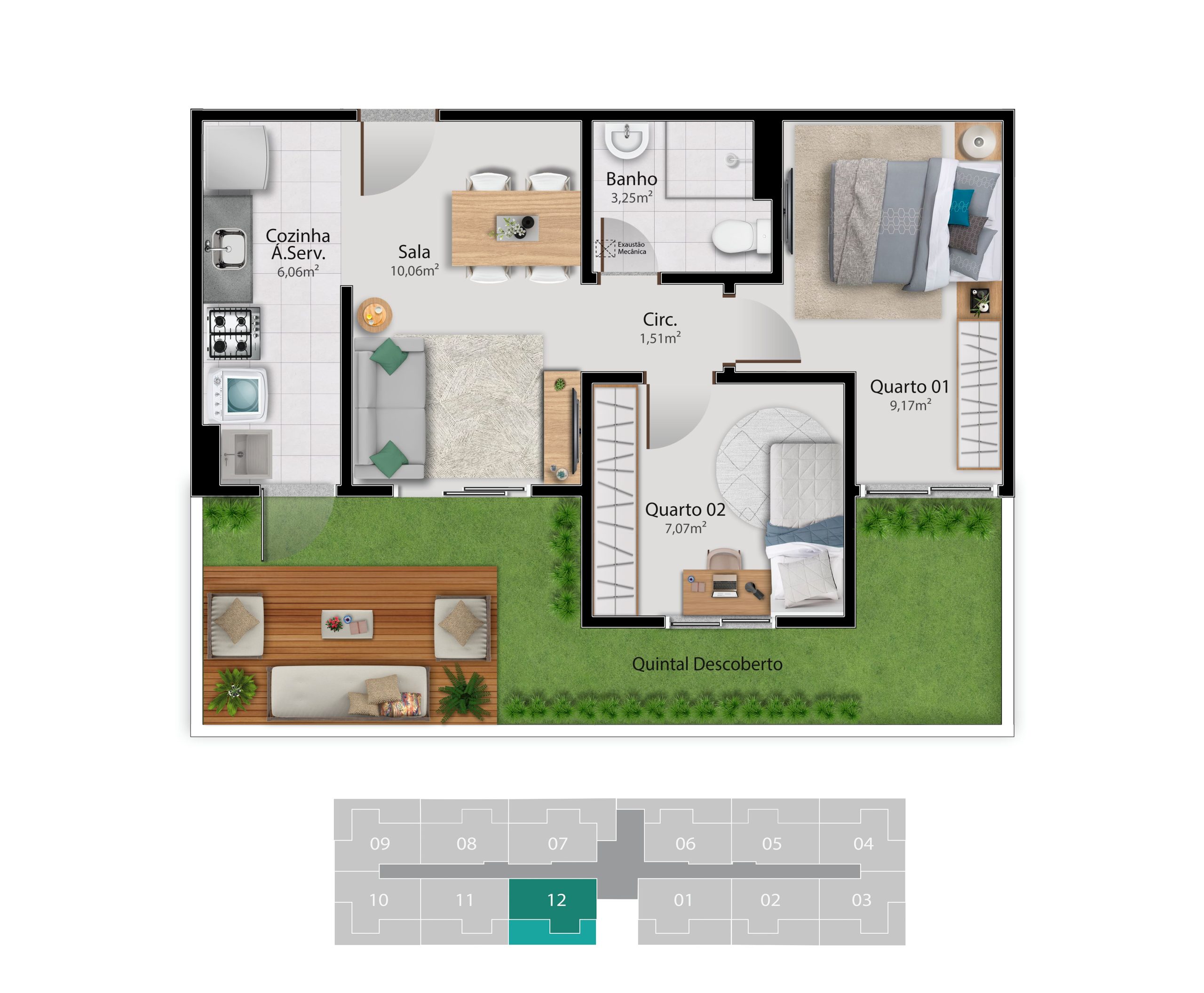 Imagem Apartamento com 2 Quartos à Venda, 48 m² em Rio Marinho - Vila Velha