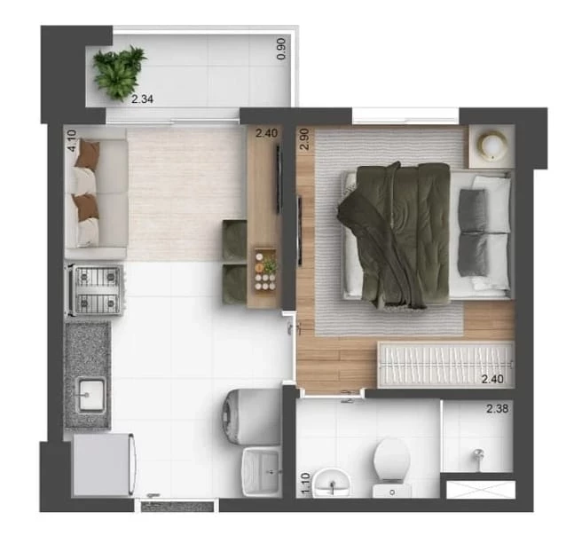 Imagem Apartamento com 2 Quartos à Venda, 37 m² em Butantã - São Paulo