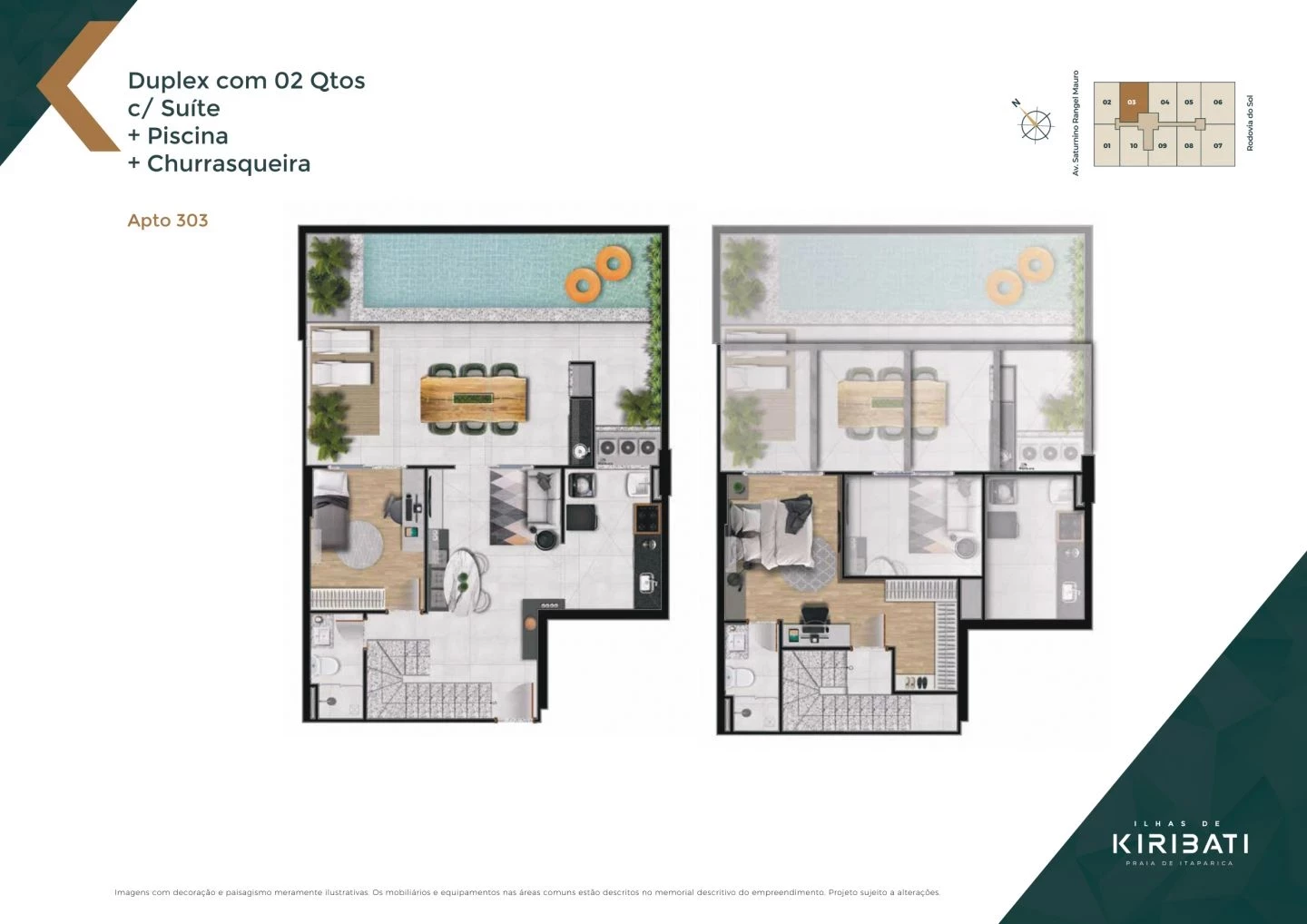 Imagem Apartamento com 1 Quarto à Venda, 40 m² em Praia de Itaparica - Vila Velha