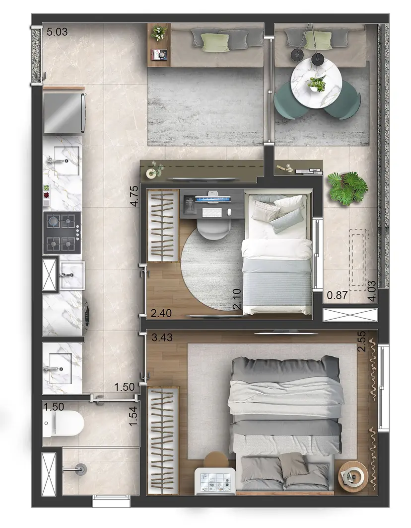Imagem Apartamento com 1 Quarto à Venda, 30 m² em Brooklin Paulista - São Paulo