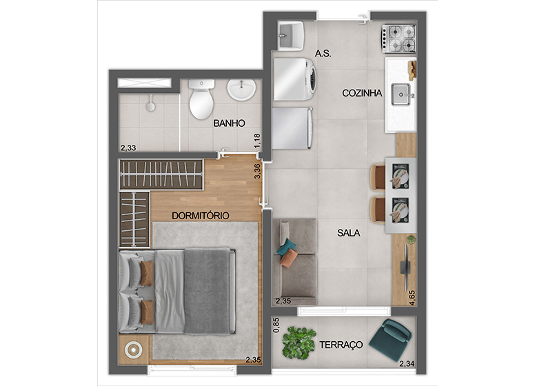Imagem Apartamento com 1 Quarto à Venda ou Temporada, 27 m²em Planalto Paulista - São Paulo