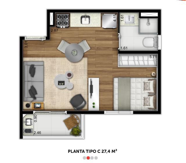 Imagem Kitnet com 1 Quarto à Venda, 27 m² em Sé - São Paulo