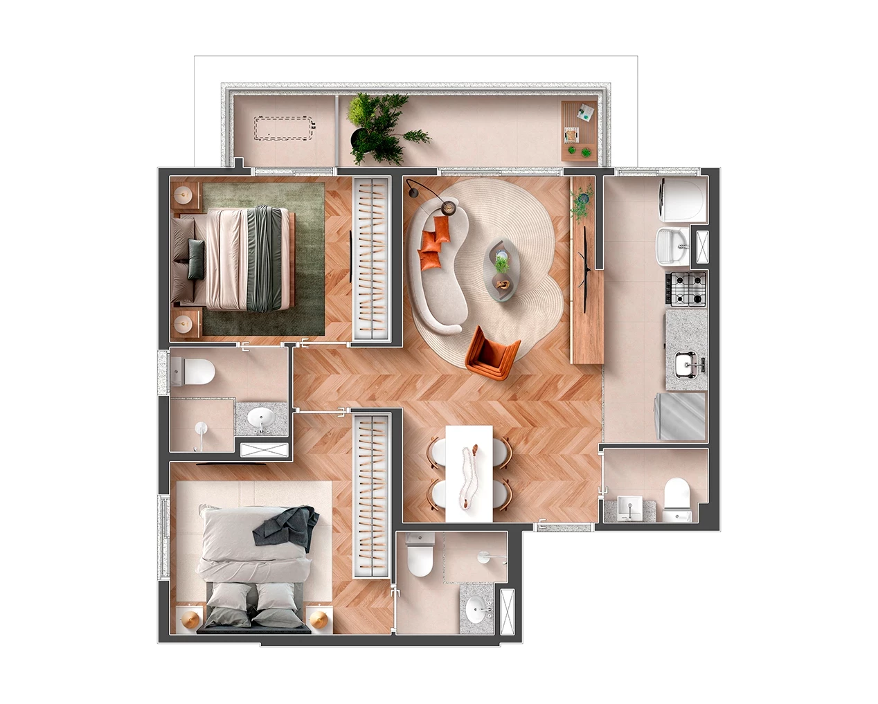 Foto do imóvel: Apartamento com 2 Quartos à Venda, 61 m² em Vila Clementino - São Paulo