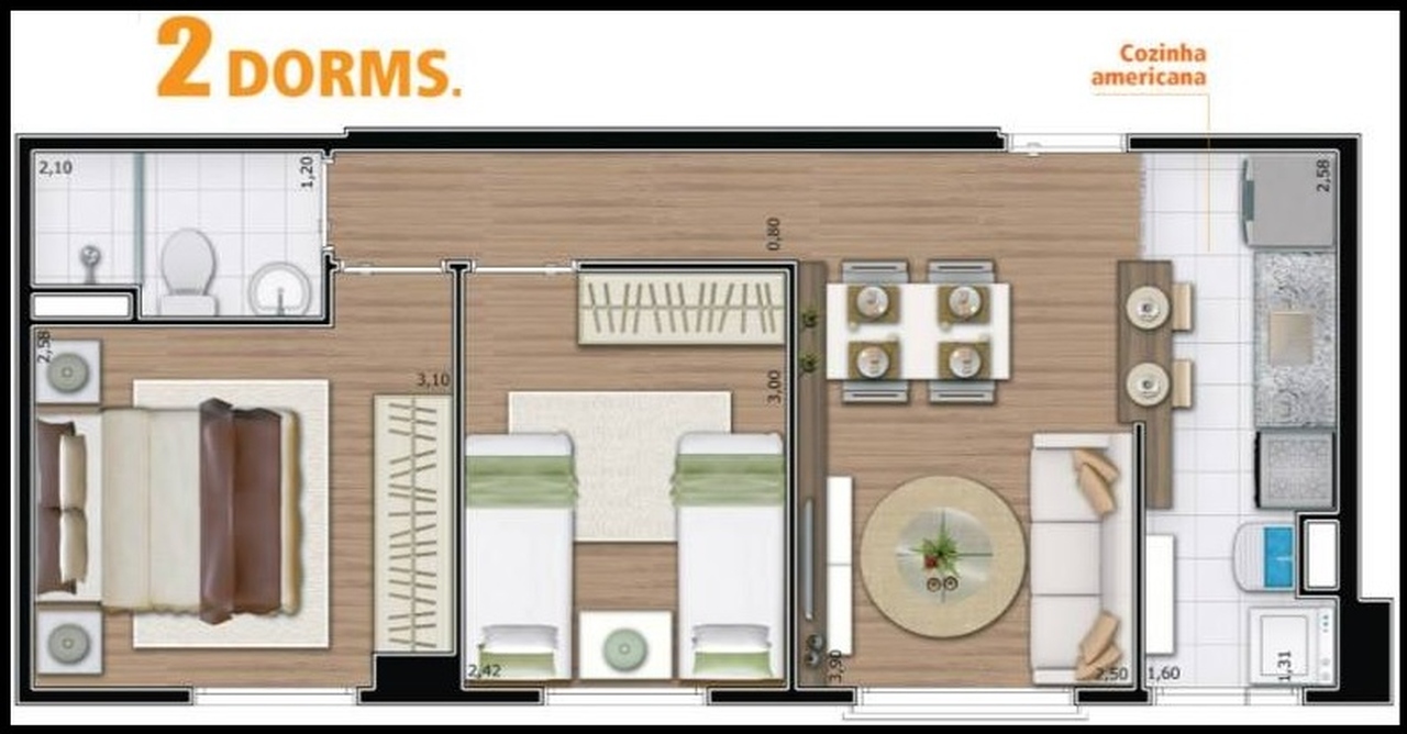 Imagem Apartamento com 2 Quartos à Venda, 43 m² em Canhema - Diadema