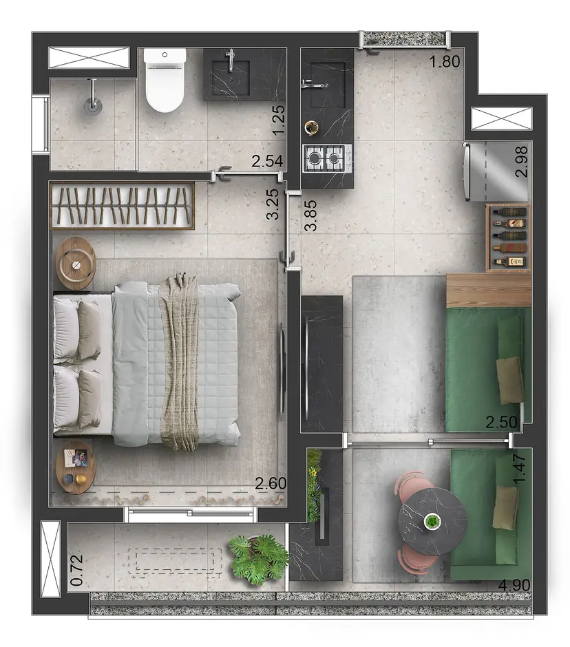 Imagem Apartamento com 1 Quarto à Venda, 30 m² em Brooklin Paulista - São Paulo