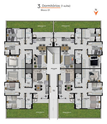 Imagem Apartamento com 2 Quartos à Venda, 42 m² em Cristo Rei - Içara
