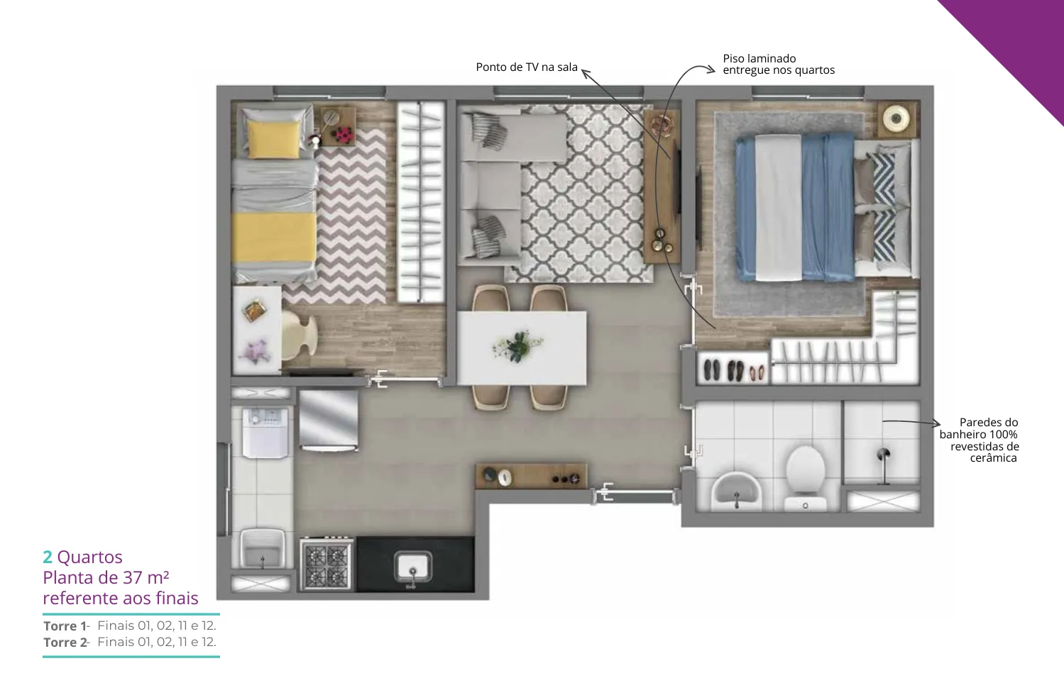 Foto do imóvel: Apartamento com 2 Quartos à Venda, 41 m² em Jardim Santa Emília - São Paulo