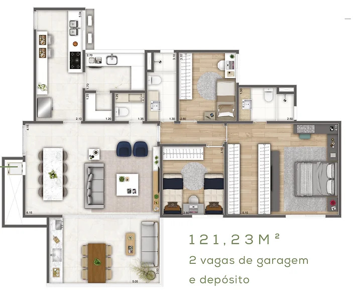 Imagem Apartamento com 3 Quartos à Venda, 121 m² em Vila Sofia - São Paulo