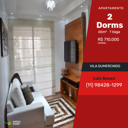 Apartamento com 2 Quartos à Venda,  em Vila Gumercindo - São Paulo