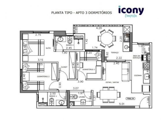 Imagem Apartamento com 3 Quartos à Venda, 75 m² em Campestre - Santo André