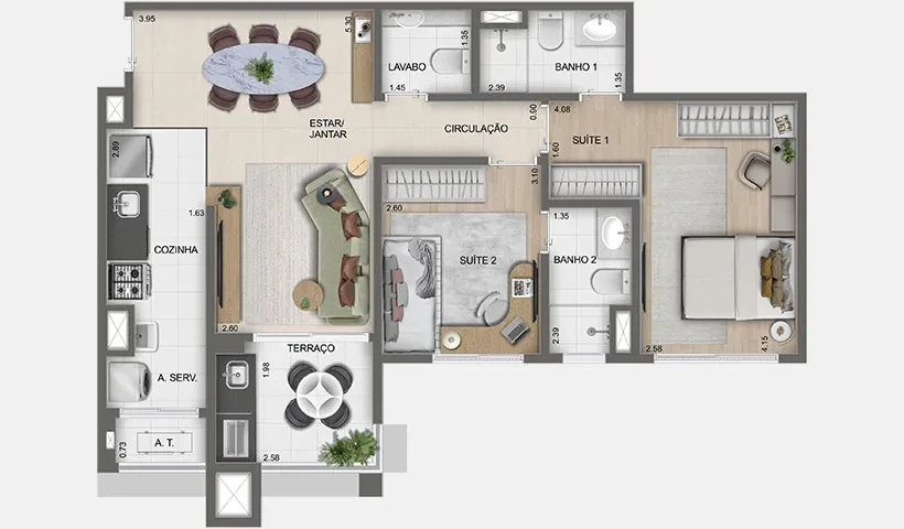 Imagem Apartamento com 2 Quartos à Venda, 72 m² em Umuarama - Osasco