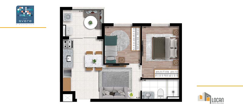 Foto do imóvel: Apartamento com 2 Quartos à Venda, 43 m² em Piraporinha - Diadema