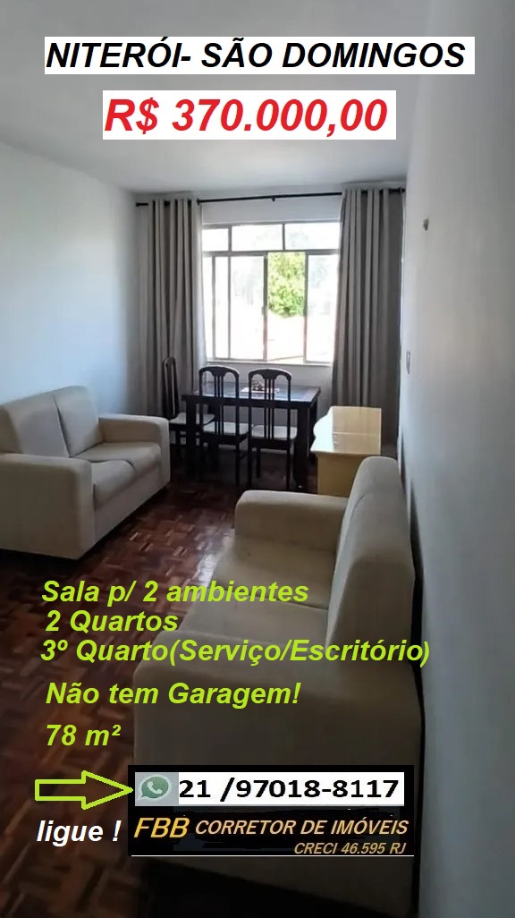 Imagem Apartamento com 2 Quartos à Venda, 78 m² em São Domingos - Niterói