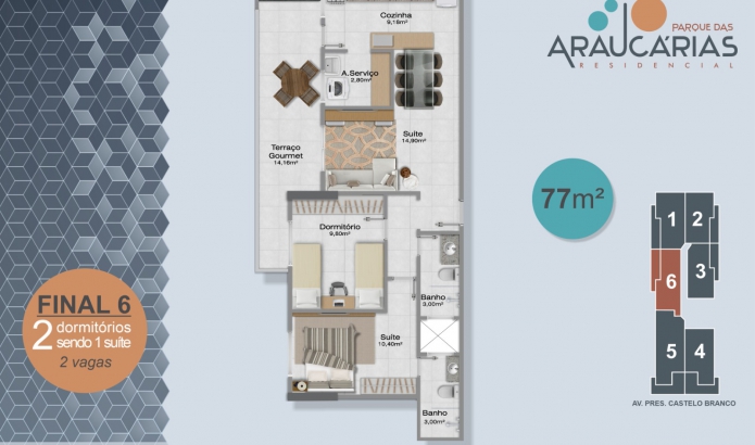 Imagem Apartamento com 2 Quartos à Venda, 86 m²em Real - Praia Grande