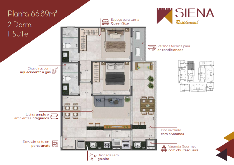 Imagem Apartamento com 2 Quartos à Venda, 64 m²em Itaguá - Ubatuba