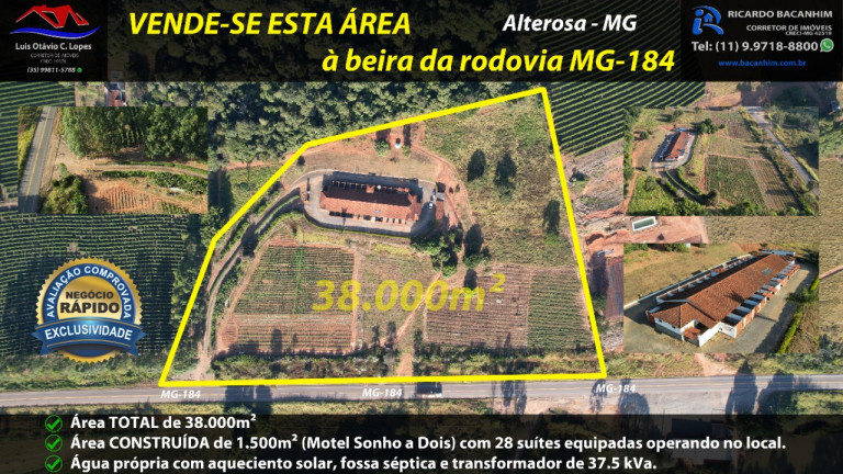 Terreno à Venda, 38 m²em Alterosa - Alterosa