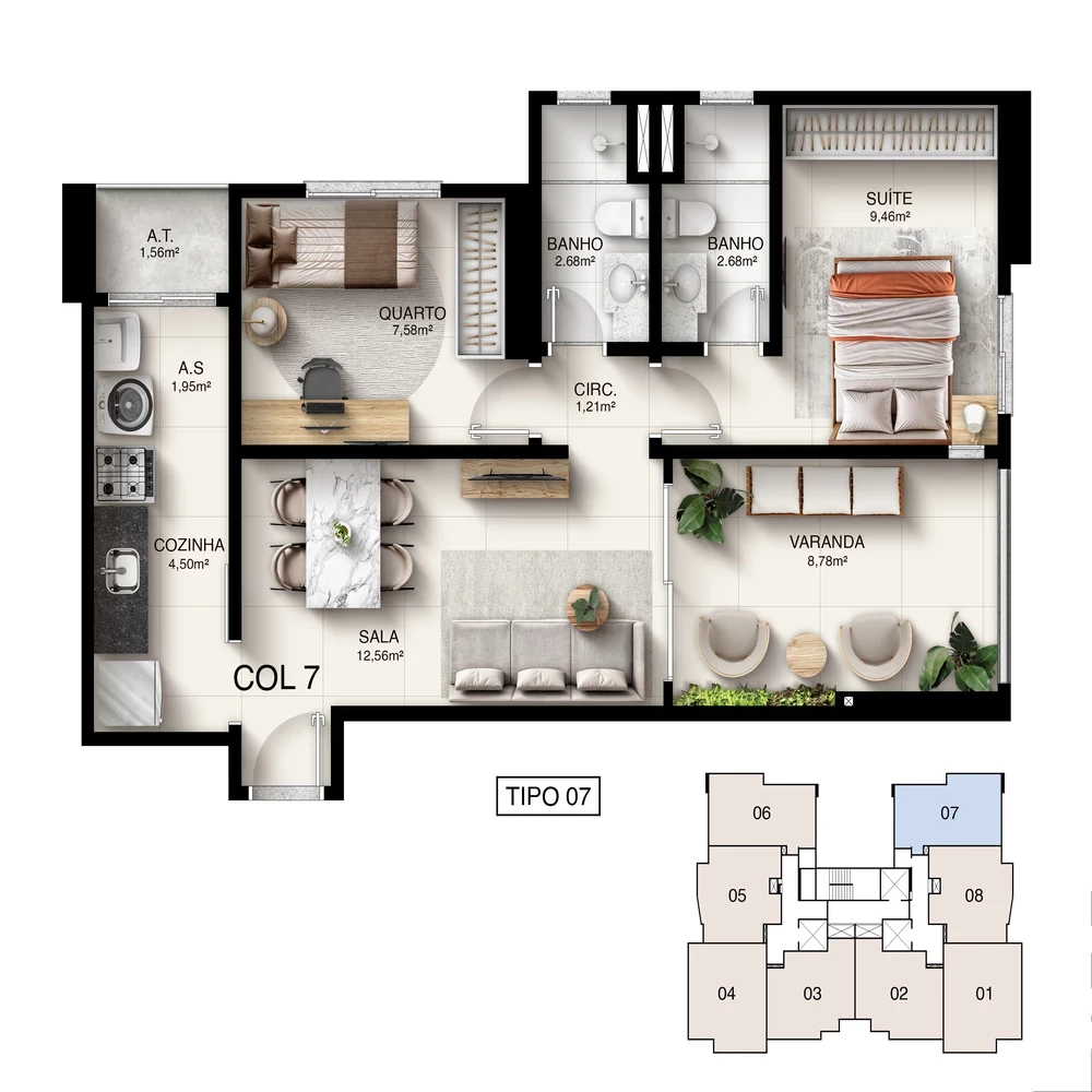 Foto do imóvel: Apartamento com 2 Quartos à Venda, 61 m² em Jockey de Itaparica - Vila Velha