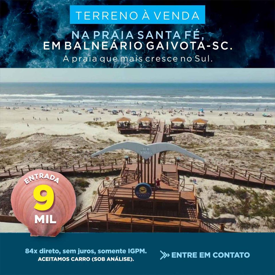 Imagem Terreno à Venda, 300 m²em Praia Gaivotas - Sombrio