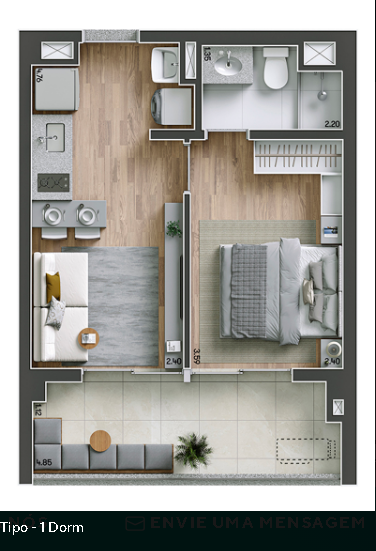 Foto do imóvel: Apartamento com 1 Quarto à Venda, 36 m² em Vila Firmiano Pinto - São Paulo