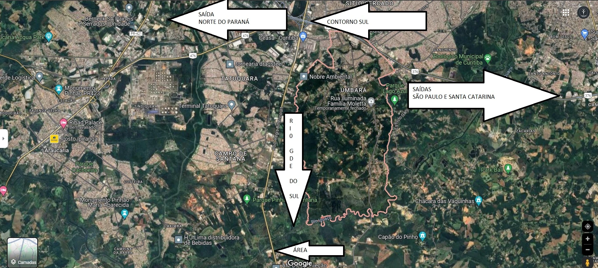 Imagem Terreno à Venda, 59695 metro em Iguaçu - Fazenda Rio Grande