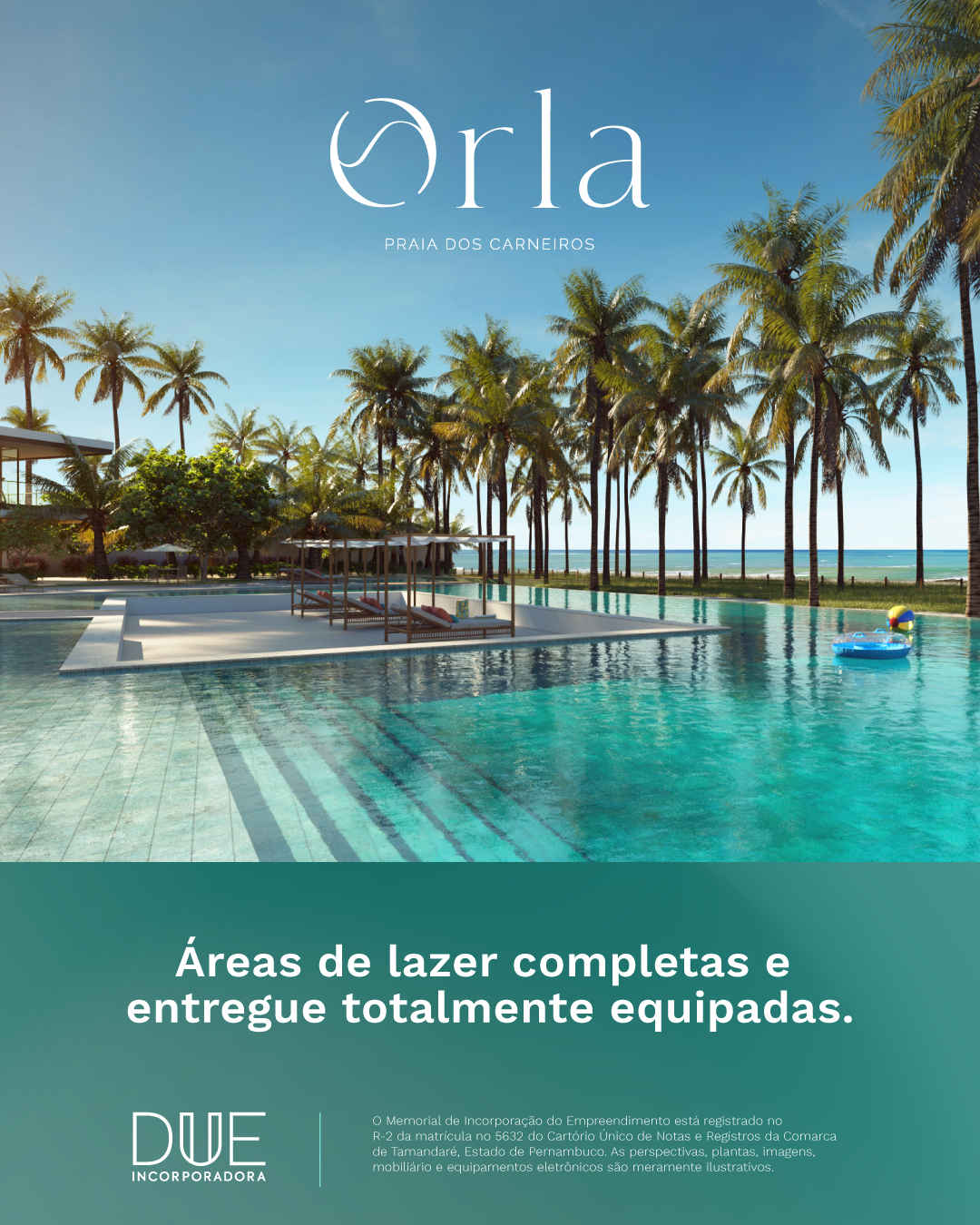 Apartamento com 2 Quartos à Venda, 59 m²em Praia dos Carneiros - Tamandaré