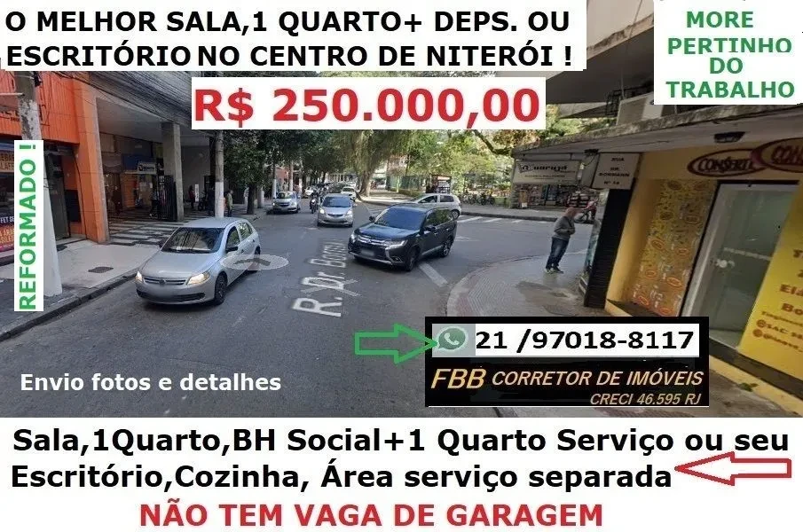 Apartamento com 1 Quarto à Venda, 55 m² em Centro - Niterói