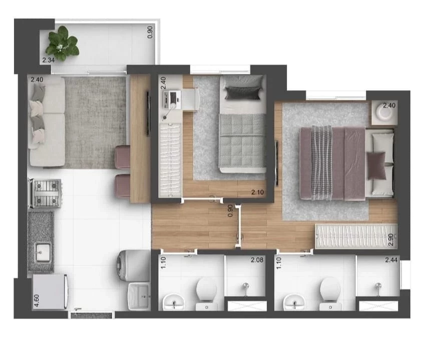 Imagem Apartamento com 2 Quartos à Venda, 37 m² em Butantã - São Paulo