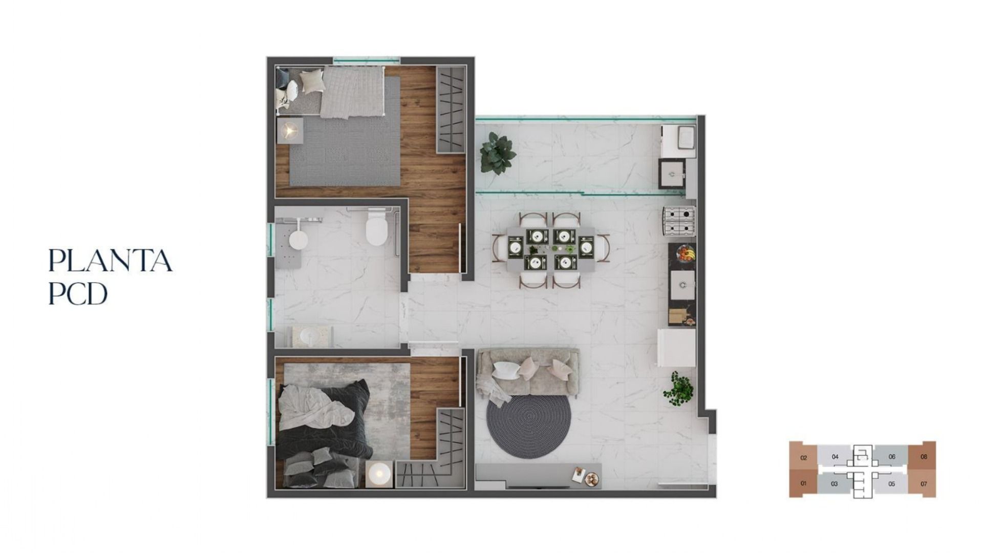 Foto do imóvel: Apartamento com 2 Quartos à Venda, 56 m² em Boa Vista - Juiz de Fora