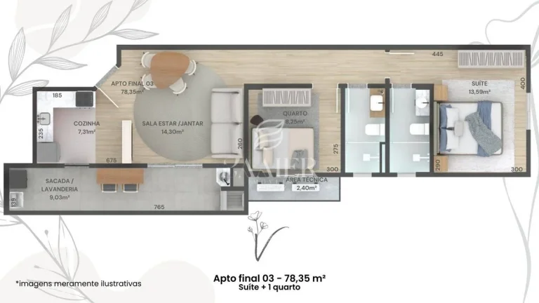 Imagem Apartamento com 2 quartos, Saguaçu - Joinville