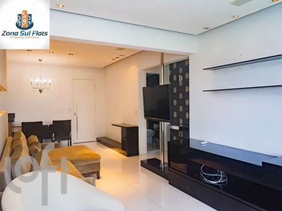 Imagem Apartamento à Venda No Brooklin Com 2 Dormitórios e 2 Vagas - Mobiliado