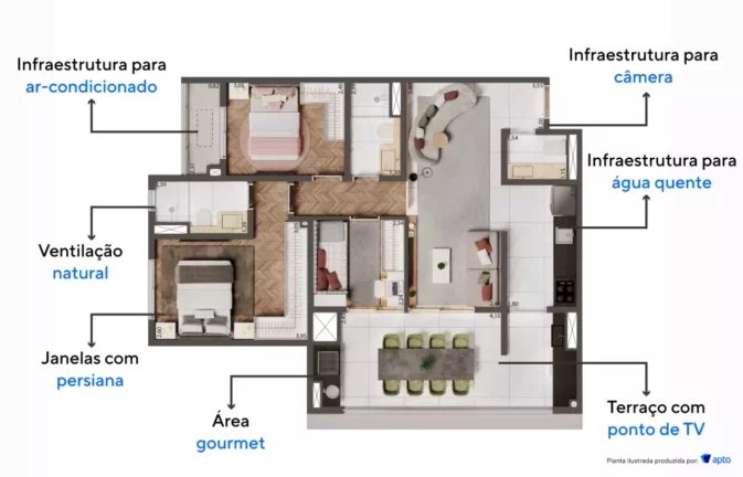 Imagem PALAZZO MOOCA - CYRELA - Apto de 75m², em ótima localização, próximo ao Mooca Plaza Shopping!