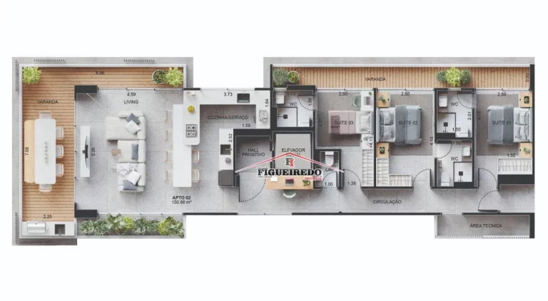 Imagem Apartamento à venda, 150 m² por R$ 1.827.129,15 - Canto do Forte - Praia Grande/SP