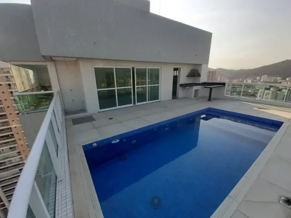 Imagem Cobertura Duplex com Piscina à venda com 3 suítes e 3 vagas no bairro do Gonzaga em Santos por R$ 3.990.000,00