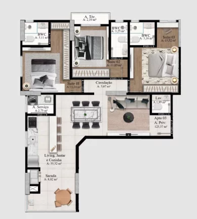 Imagem APARTAMENTO RESIDENCIAL em Porto Belo - SC, Perequê