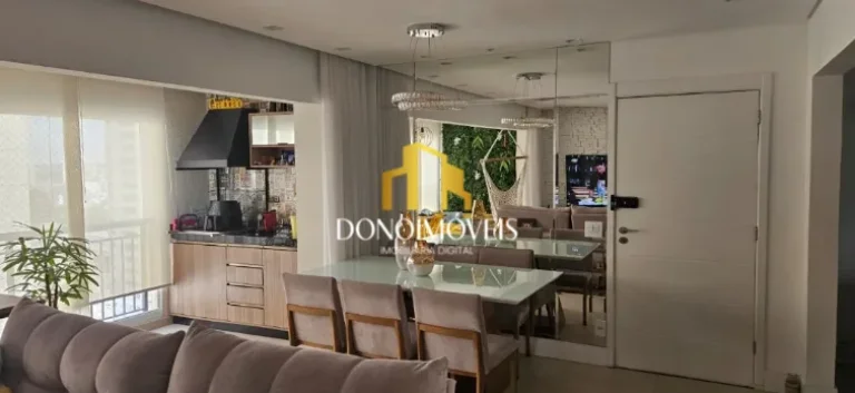 Imagem Apto 106m vista livre andar alto Cond Auge Home Resort Centro SBC