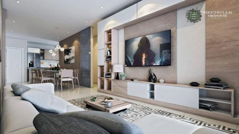 Imagem Apartamento com 3 dormitórios à venda, 103 m² por R$ 907.940,88 - Vila Guilhermina - Praia Grande/SP