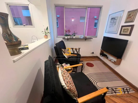 Imagem Apartamento mobiliado para locação em Pinheiros São Paulo SP com 40m², 1 dormitório e 1 vaga de garagem no Condomínio Maria José